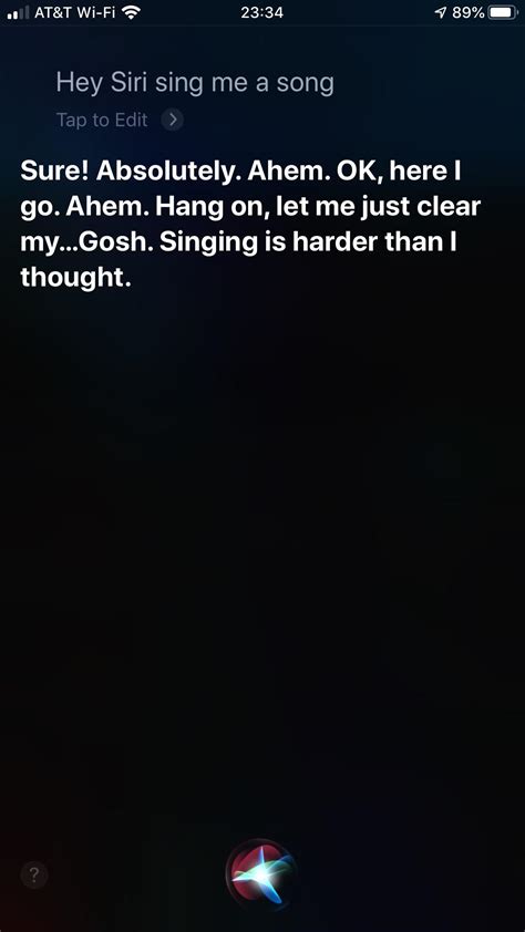 Hey Siri, sing me a song!